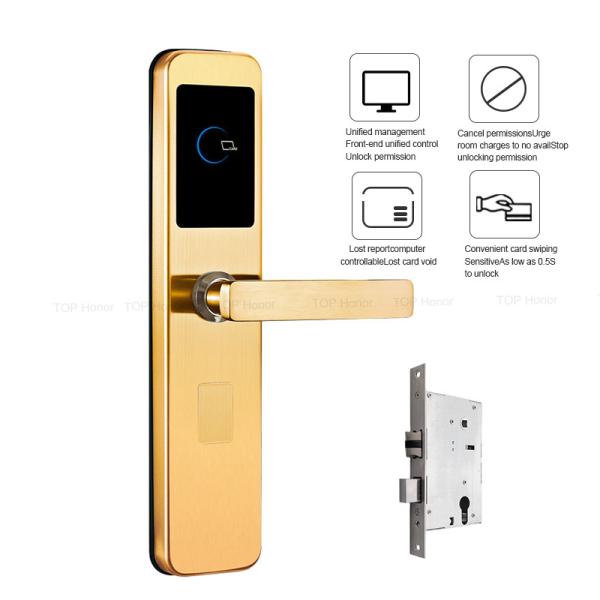 Stainless Steel Aluminum Alloy Password Hotel Door Lock System Supplier Hotel Anti-theft Lock