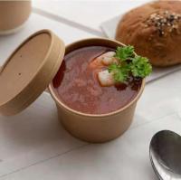 12oz Disposable Take Away Double PE Coated Thick Wall Brown Kraft Paper Bowls