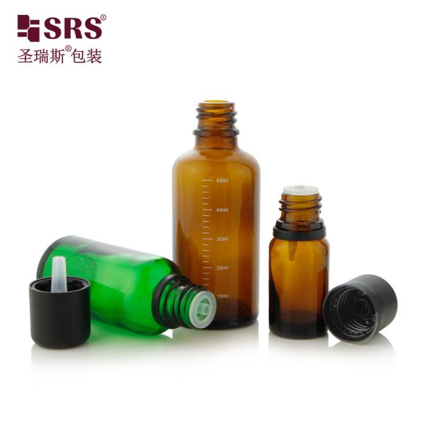 Hair Care Essence Liquid Empty Bottles With Child Proof Cap Glass Essential Oil Bottle