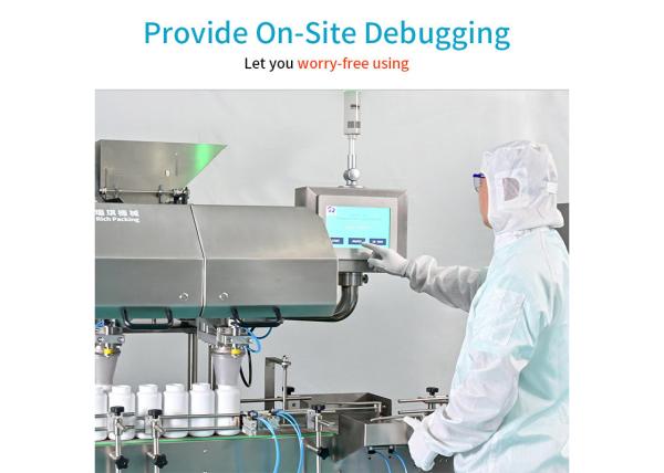 55-100 Bottles / Min Automatic Counting Bottling Machine Filling Tablet Capsule