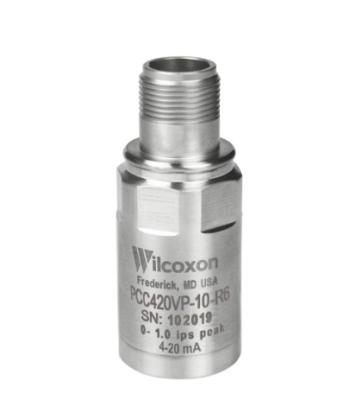 4-20mA Industrial Vibration Sensor Vibration Transmitter 22 KHz  Top Exit