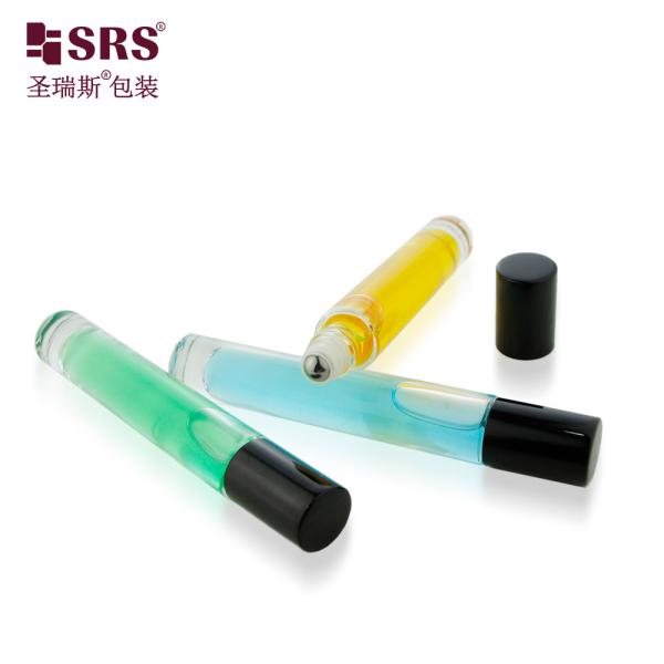 10ml Round Shape Empty Glass CLear Thick Bottom No Leakage Essential Oil Roller Bottles