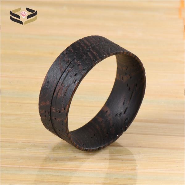 Noyau de bague en bois de fer, bois de santal doré, bois d'aile de poulet, bois de koa, 8 mm pour incrustation