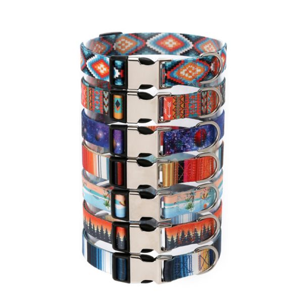 Durable Polyester Pet Collar Adjustable Comfortable Stylish For Dogs