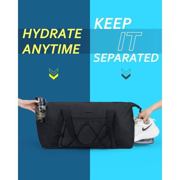 BAGSMART Gym Bag с обувным отсеком и мокрым карманом, легкий спортивный туристический сумка, C TO STORE СПОРТНЫЕ ОБРАЗЫ ВОДЫ