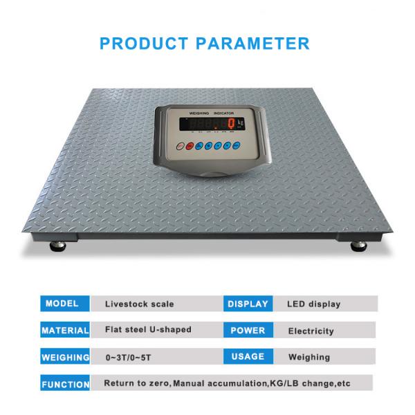 High Precision 500g Floor Scale for Industrial Animal Weighing in Livestock Industry