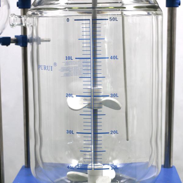 316L Evaporator Chemical Glass Reactor with High Borosilicate Glass and PLC Motor Pump