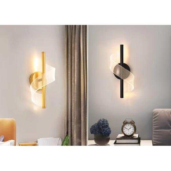 Modern Screw Shape Living Room Backdrop Wall Lamp Designer Personalized Bedside Acrylic Wall Light
