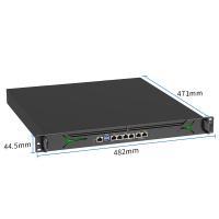 Appareil de sécurité rackmount Intel Core 1U 19 pouces avec débit VPN de 2 Gbps