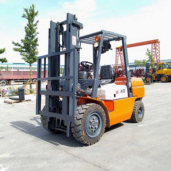 2 Stage Diesel Powered Forklift Up To 4 Tons Orange Diesel Counterbalance