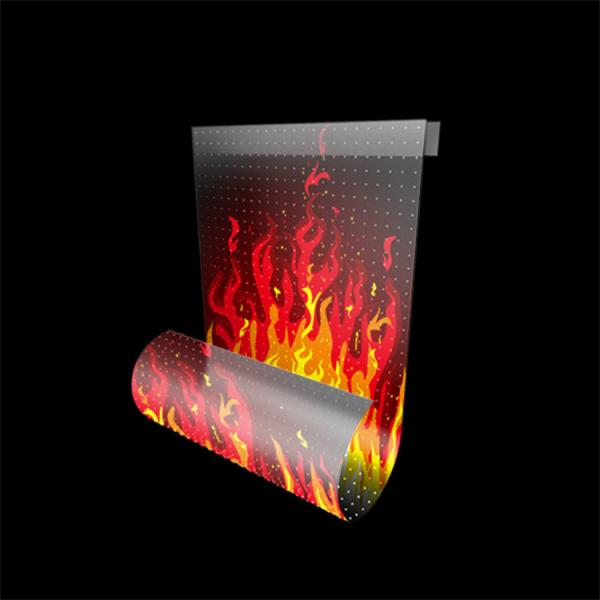Гибкий прозрачный внутренний рекламный декор светодиодный прозрачный экран XH-JHP-P6 полный цвет