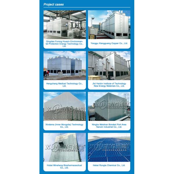 FRP Pvc Film Fill Round Shape Counter Flow Water Cooling Tower with Low Noise and Easy Operation