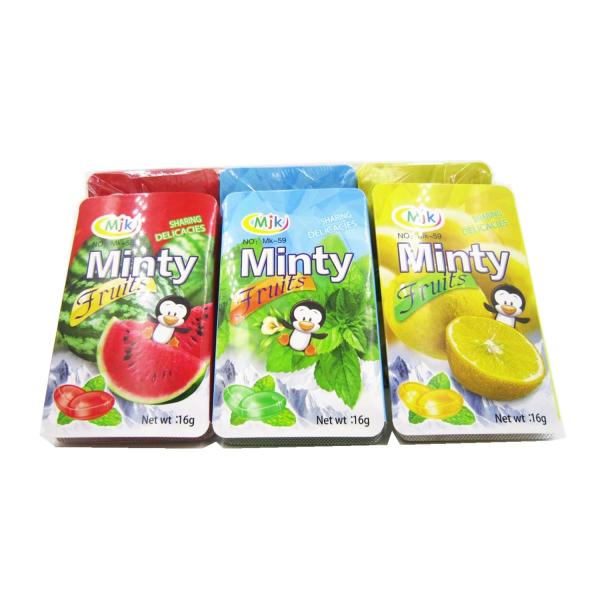Colorful Healthy Hard Candy Minty Fresh Breath Sugar Assorted Fruit Flavor