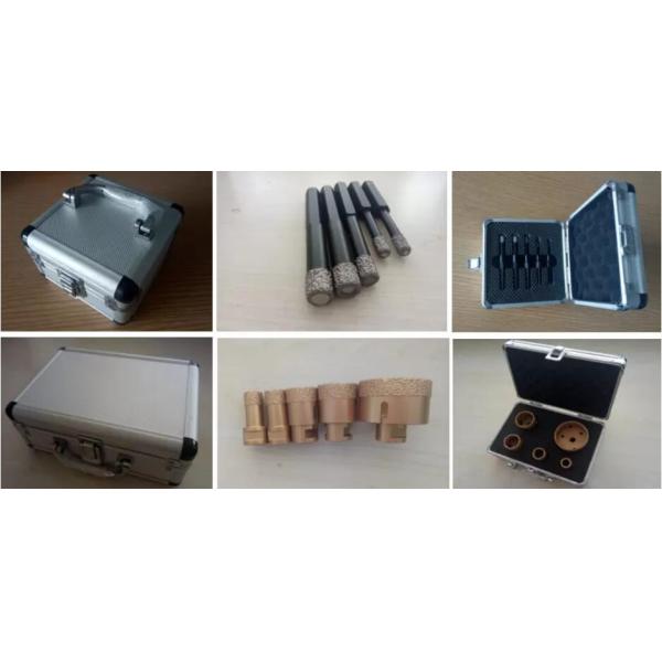 Алюминиевый вакуум коробки 5pcs паял набор бита пустотелого сверла диаманта M14