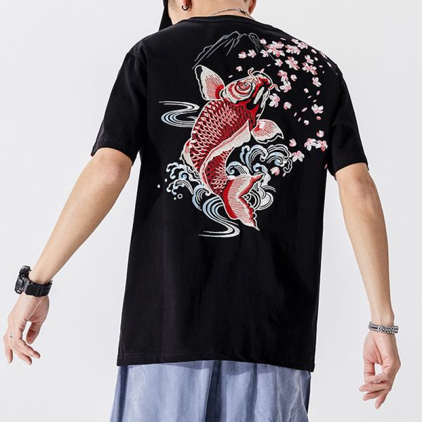 Customizable Men's Casual T-Shirt with Embroidery 100% Cotton Knitted Fabric O-Neck & Solid Color Printing Unique Pattern Design