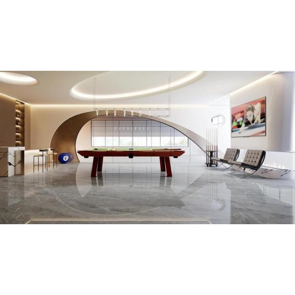 Polished Glazed Porcelain Tile 900x1800mm Light Gray Marble Look