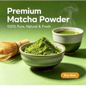 Smooth Decaf Pure Matcha Powder 1kg COA Certified Green Tea Fine Texture Beverage Ingredient