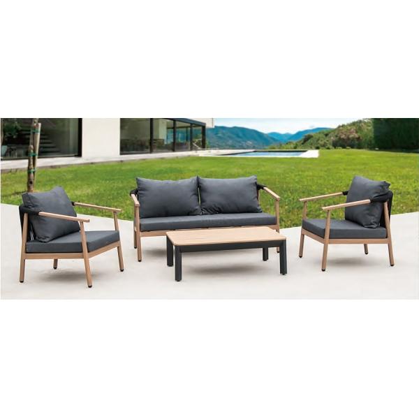 D680mm H670mm Sofa 4 Piece Rattan Outdoor Furniture Set