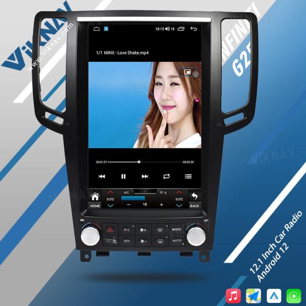 2004-2013 G25 G37 Infiniti Head Unit Sistema estéreo de pós-venda de automóveis 12,1 polegadas