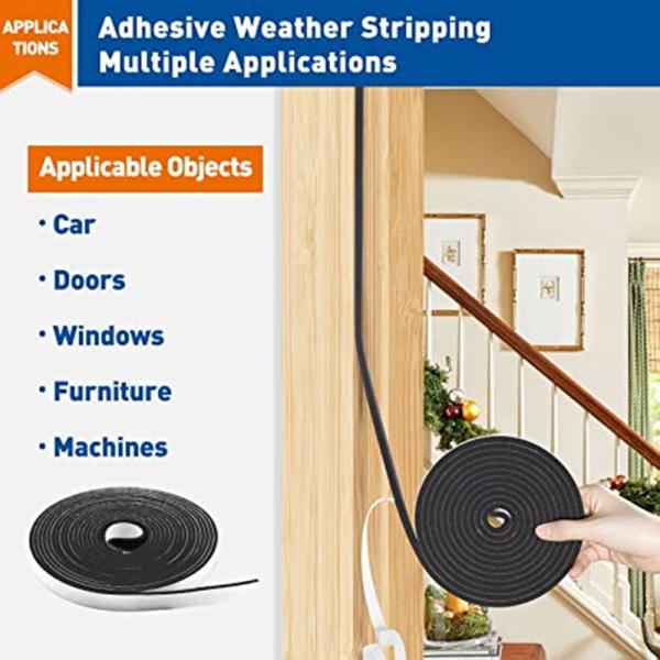 2.08 ounces Foam Weather Stripping Keep Dust / Bugs Away Recommended for Hardware Tools