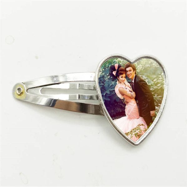 Blank Cute Sublimation Hair Clip Blanks Heart And Flower Shape
