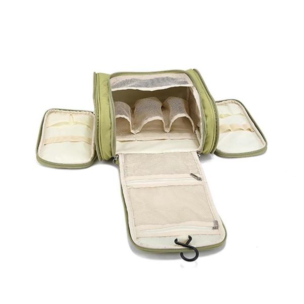 Heavy Duty Hanging Cosmetic Bag Polyester Travel Toiletry Bag Makeup Waterproof