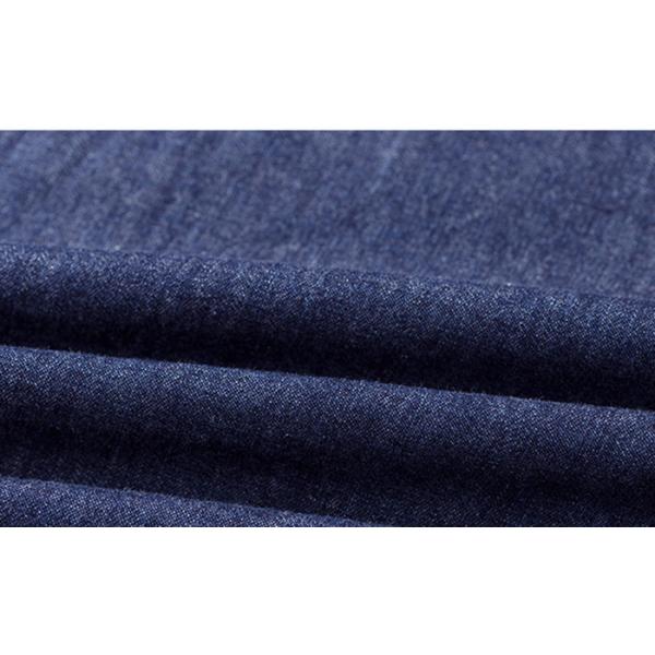 Indigo Denim Ladies Skirt Dress Beltd High Waist Knee Length Skirt Wide Hem