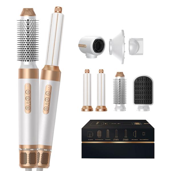 Ultimo Design OEM Caixinha de Couro Moderna Curlers de Cabelo Aquecidos Com 7 Bicos