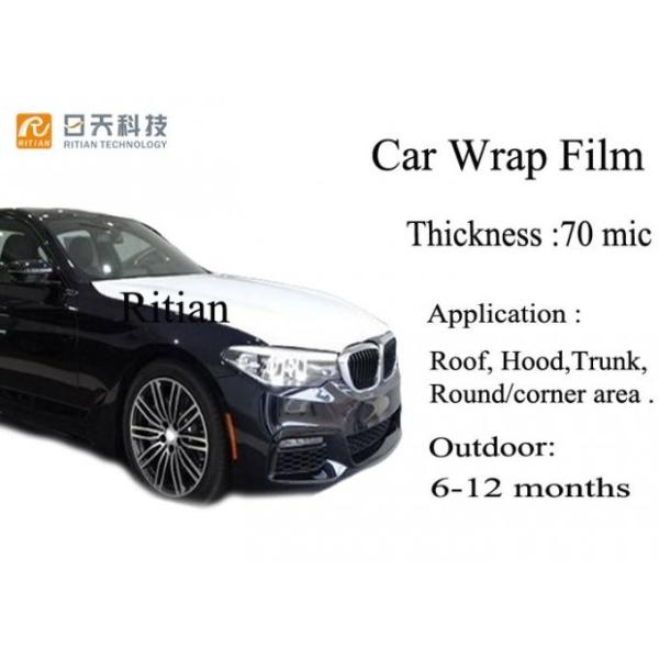 UV Resistant 70 um White Glossy Automotive Protective Film for Car Paint and Vehicle Surface Protection