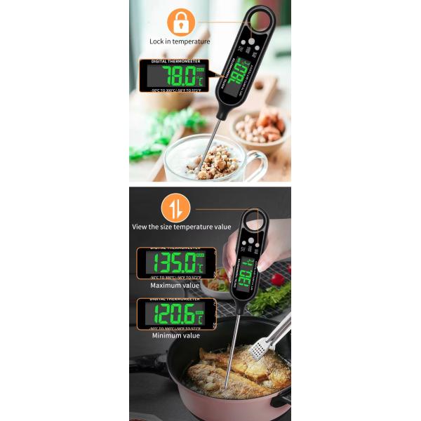 DTH-164 -50 To 300℃ Digital Cooking Food Kitchen Candy Thermometer for Grill Smoker Oven Backing BBQ Instant Read Meat Thermometer