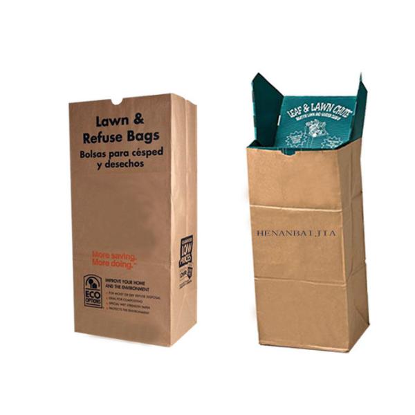 мешки для мусора кухни отброса бумажных мешков 120g Multiwall Kraft Biodegradable