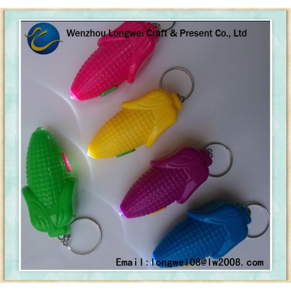 Solar Flashlight Plastic Carabiner Keychain , OEM LED Keyring