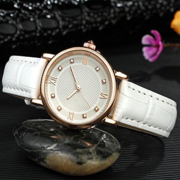 Fashion Diamond Dial Couple Watch Genuine Business Quartz Analog Watch