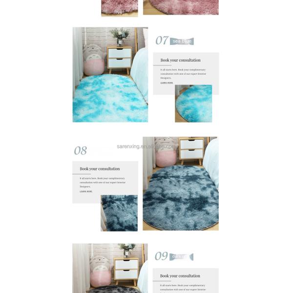 Stain Resistant Ultra Soft Fluffy Bedroom Rugs Oval Beige Throw Rugs for Small Spaces