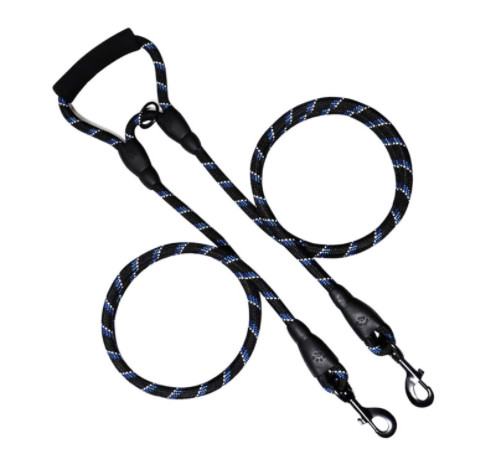 Anti Chew Double Dog Training Lead Rope Dog Harness For 2 Dogs
