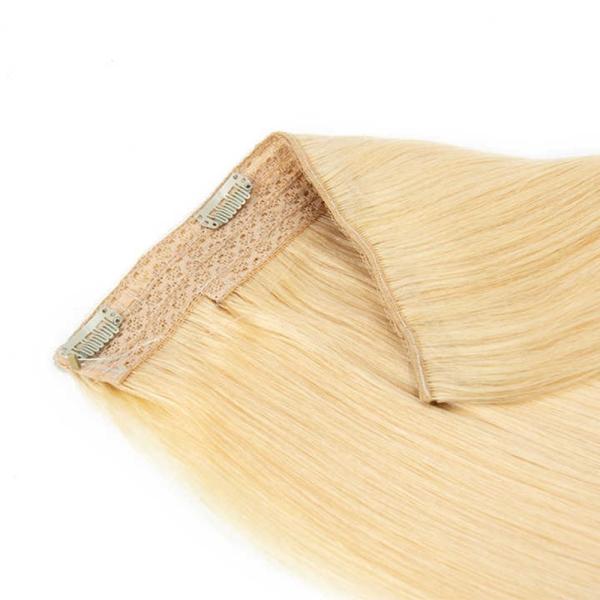 100% Human Hair Seamless Invisible Fish Wire Hair Extensions Return refunds up to 30 days