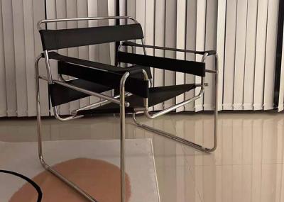 Bedroom Metal Indoor Outdoor Chairs 70cm Black Metal Lounge Chair