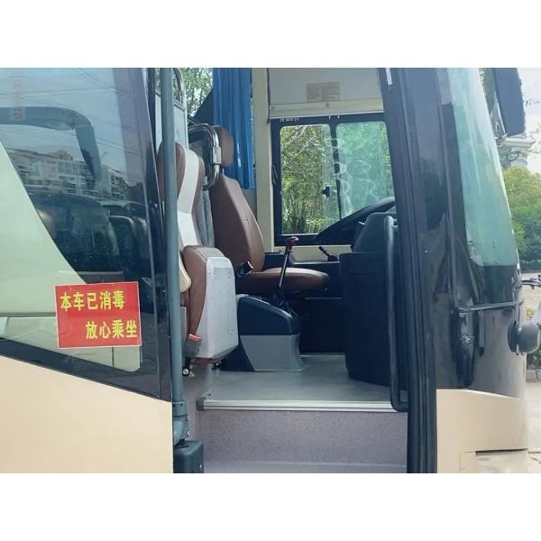 Dragón de oro usado XML6113 de la sola mano de la puerta del motor de Yuchai de los asientos de la suspensión 47 del saco hinchable del autobús del pasajero 2da