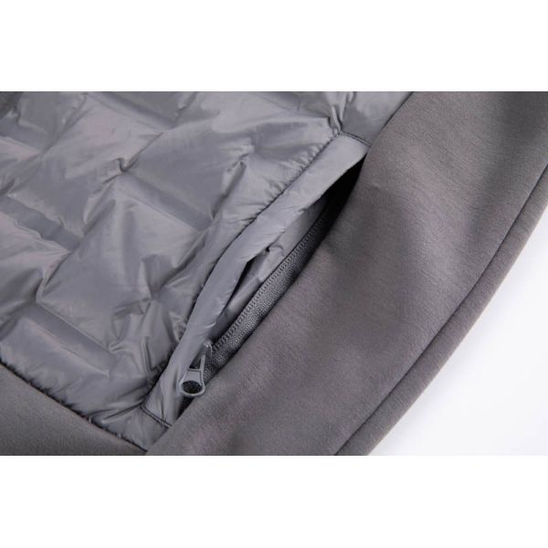 Men's Lightweight Puffer Jacket with Synthetic Insulation and Stretch Knit Softshell Panels in Regular Fit