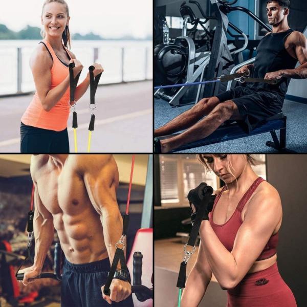 Bodybuilding Home Exercise Equipment Professional Weight Training TPE Fitness Elastic Rubber Resistance Bands Set