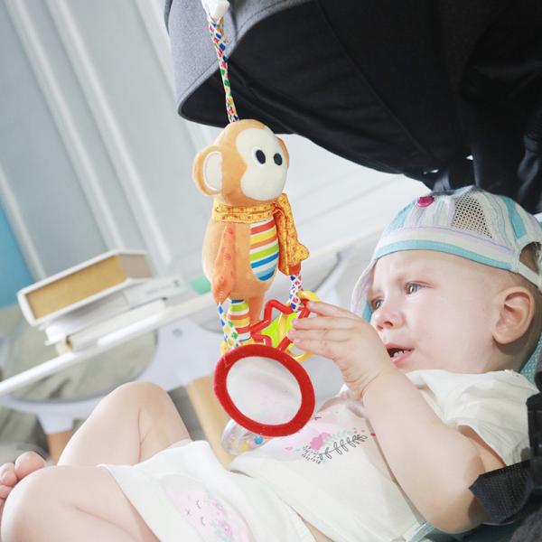 Crib 19*7.5cm Baby Hanging Rattles Toys Animal Bell