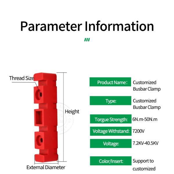 Customized Busbar Clamp Insulator Support Low Voltage Busbar Insulator Support Busbar Clamp