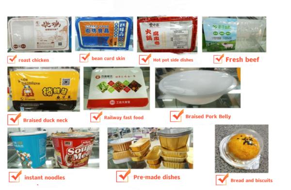 CE certificate LC-672CF Fully Automatic Vacuum Disc Salad dressings, sauces, fruit purees, meat purees, cups tray Filling and Sealing Machine