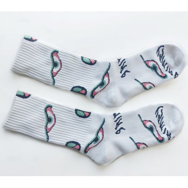 Sporty SOCKS for men and women made from cotton polyester and spandex blend designed for daily life and sports with jacquard technology pattern