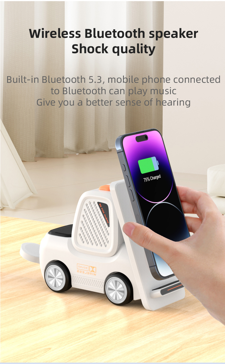 Cute Multifunction Wireless Charger Including Battery and All-in-one Charger Suitable for Versatile Charging Applications