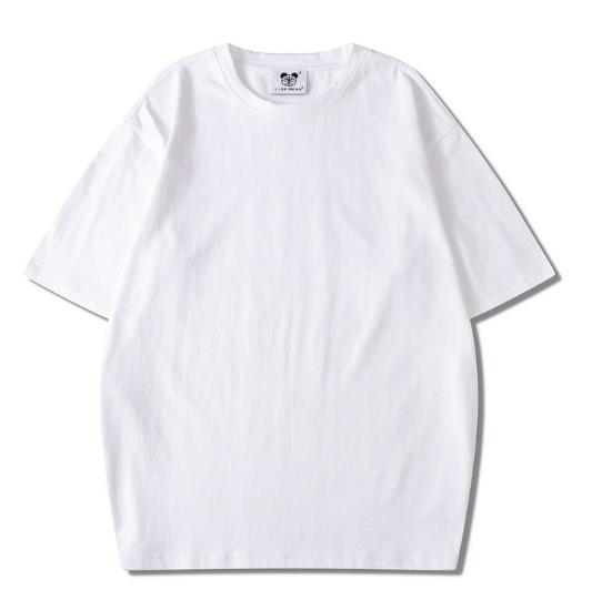Camiseta masculina de manga curta manga curta solta moda de algodão em pequena quantidade