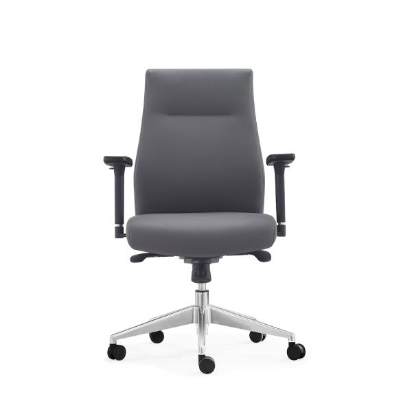 MID Back Leather Visitor Chair PU/Pvc Upholstery For Office Meeting Room