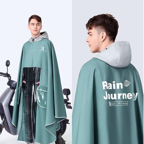 Conventional Size Rain Poncho for Electric Battery Cars 100% Polyester Pongee Fabric