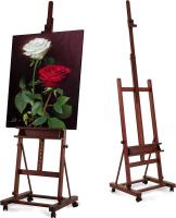 Cuadro de H de gran tamaño de madera de exhibición de caballete Artista Estudio de piso de caballete para la celebración de lienzos