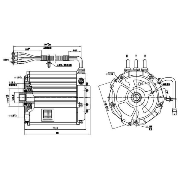 Advanced manufacturing process 2kW PMSM for Electric tricycle